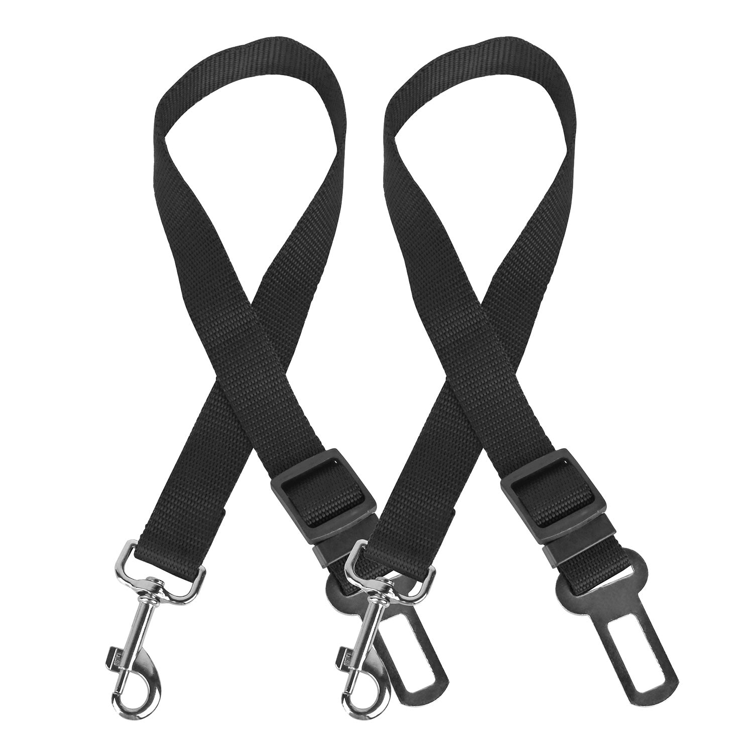 2 Pack Adjustable Dog Seat Belt for Safe Car Travel & Road Trips