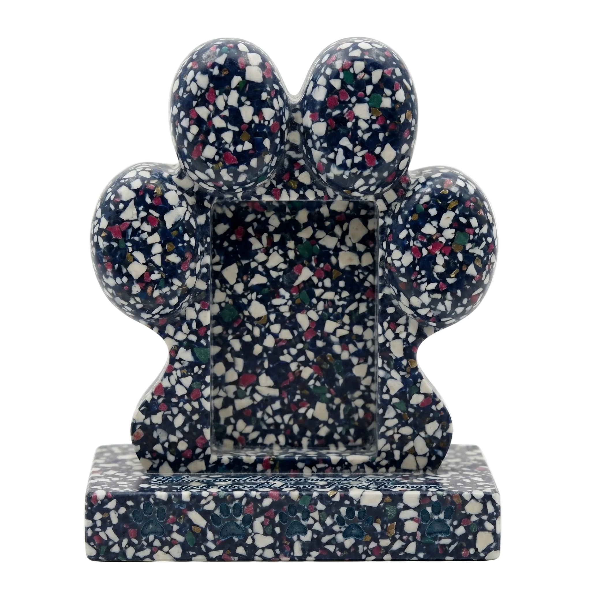 Pet Memorial Stone With Photo Frame For Garden Graves