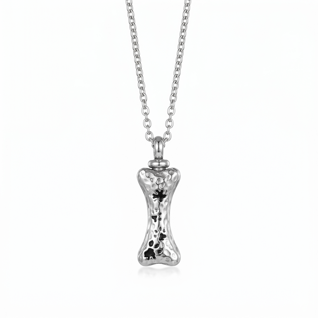 Pet Paw Print Cremation Urn Necklace Keepsake Pendant