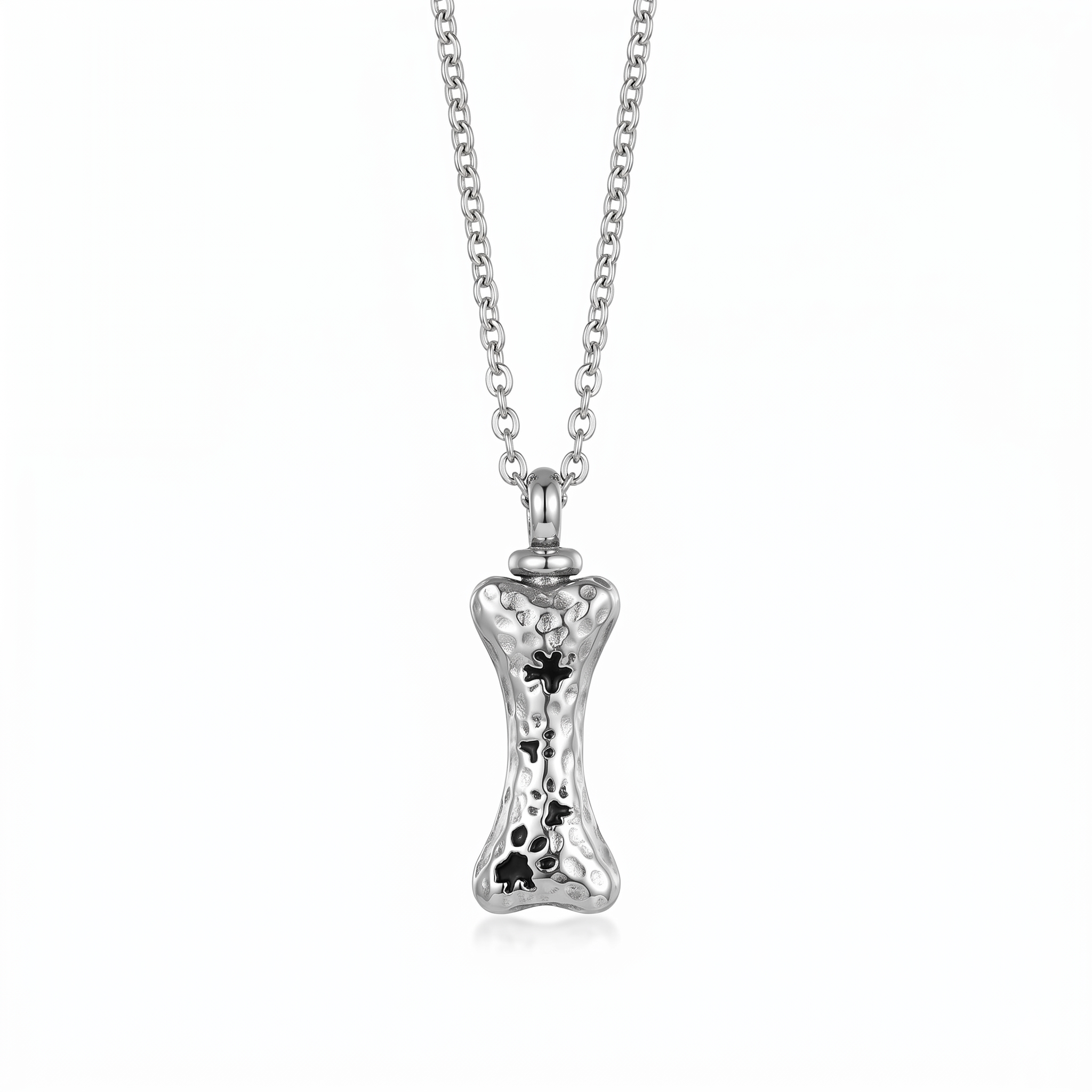 Pet Paw Print Cremation Urn Necklace Keepsake Pendant