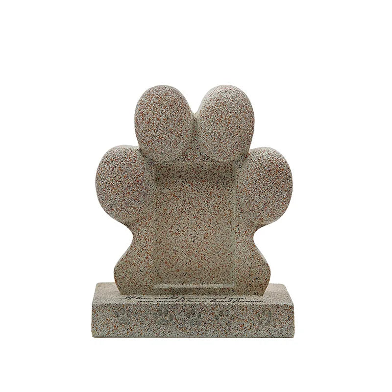 Pet Memorial Stone With Photo Frame For Garden Graves