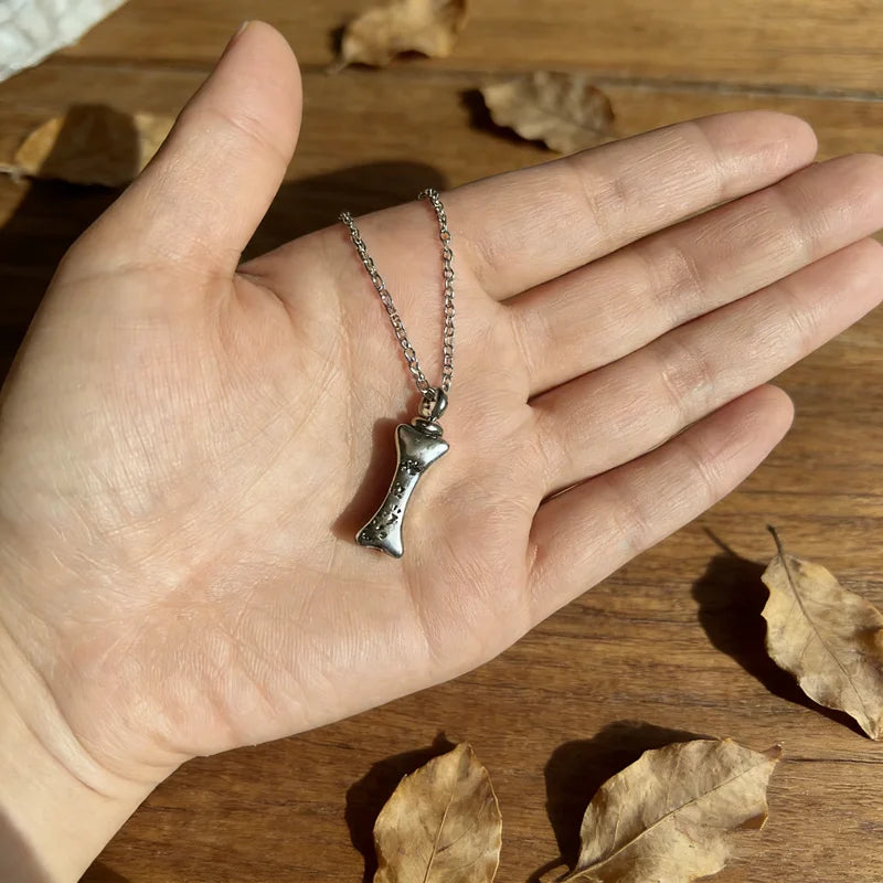 Pet Paw Print Cremation Urn Necklace Keepsake Pendant