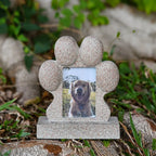 Pet Memorial Stone With Photo Frame For Garden Graves