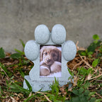 Pet Memorial Stone With Photo Frame For Garden Graves