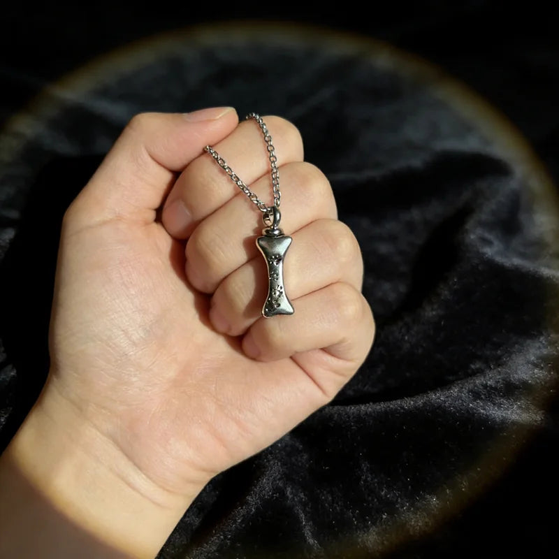 Pet Paw Print Cremation Urn Necklace Keepsake Pendant